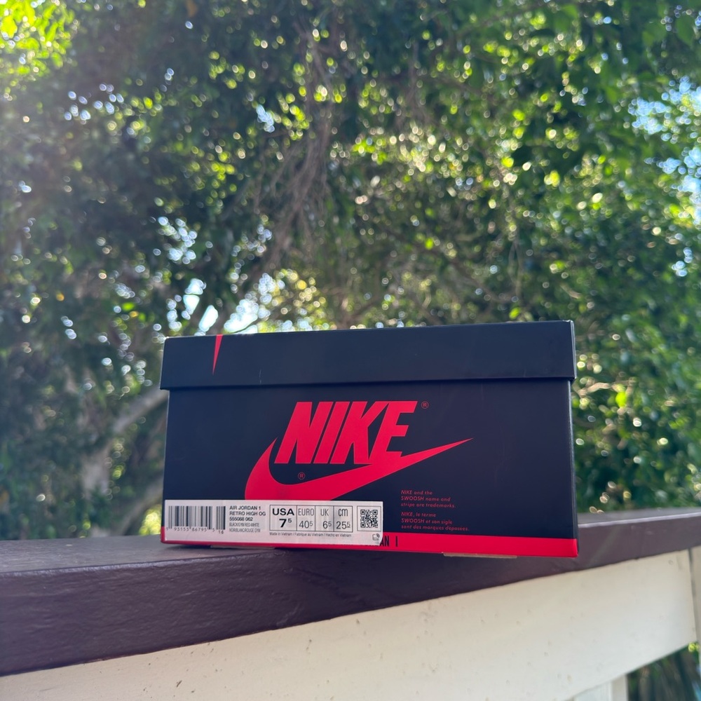 Nike Black and Red Logo Box